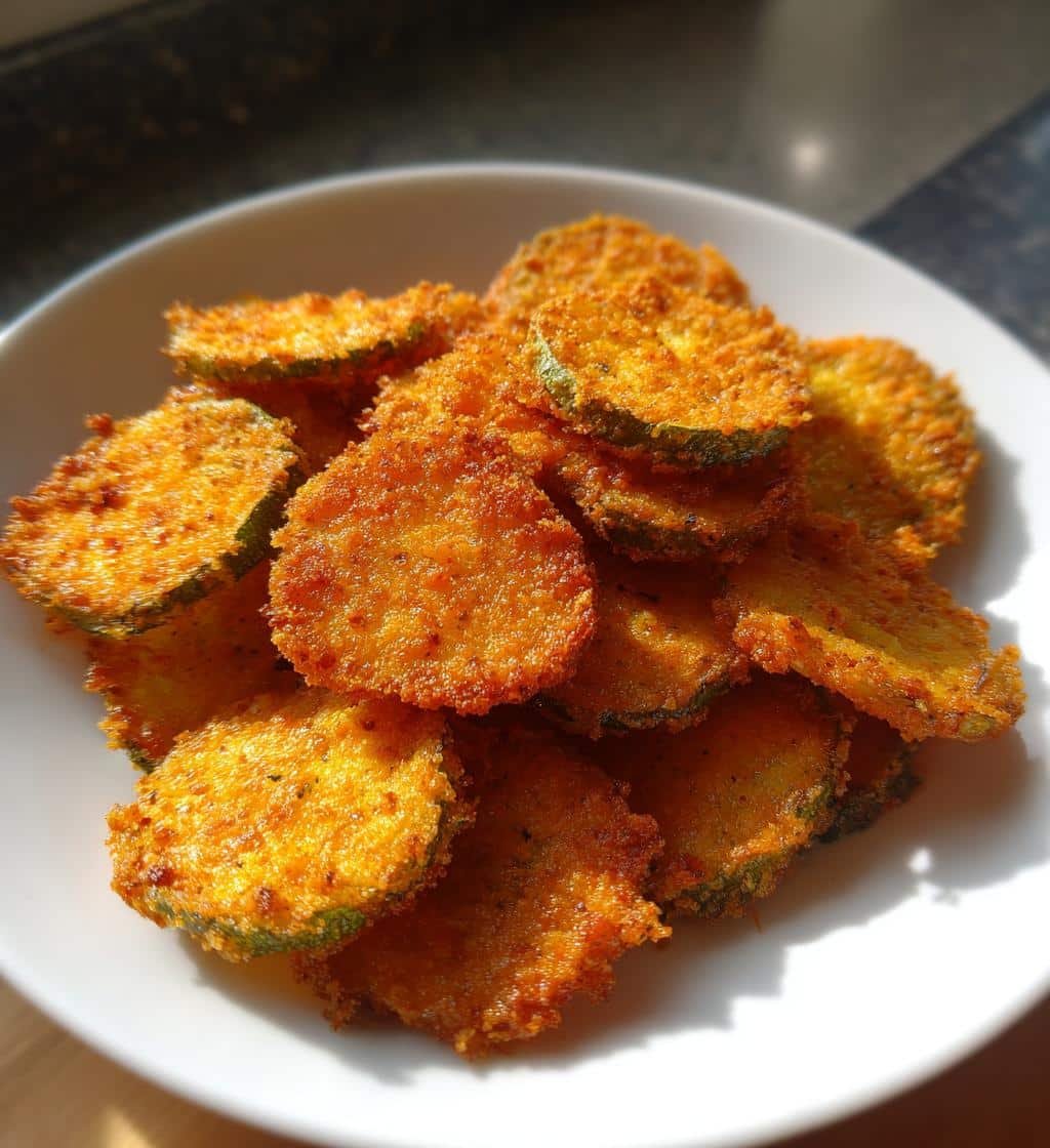 Air Fryer Spicy Pickle Chips