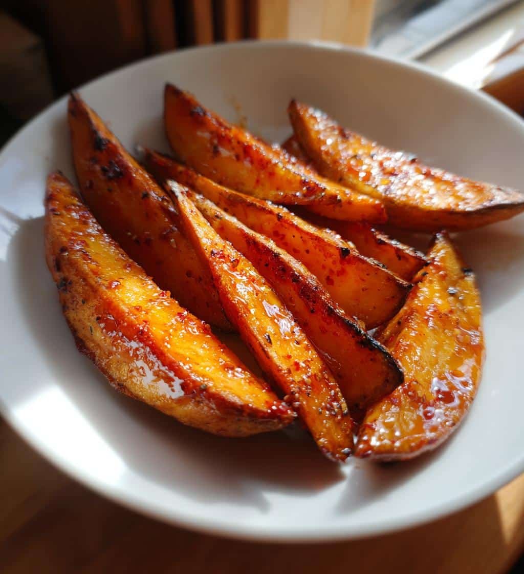 Air Fryer Spicy Sriracha Honey Glazed Wedges - detail 1