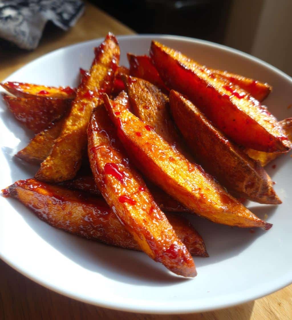 Air Fryer Spicy Sriracha Honey Glazed Wedges