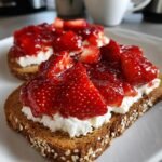 Air Fryer Strawberry Jam Cottage Cheese Breakfast Toast