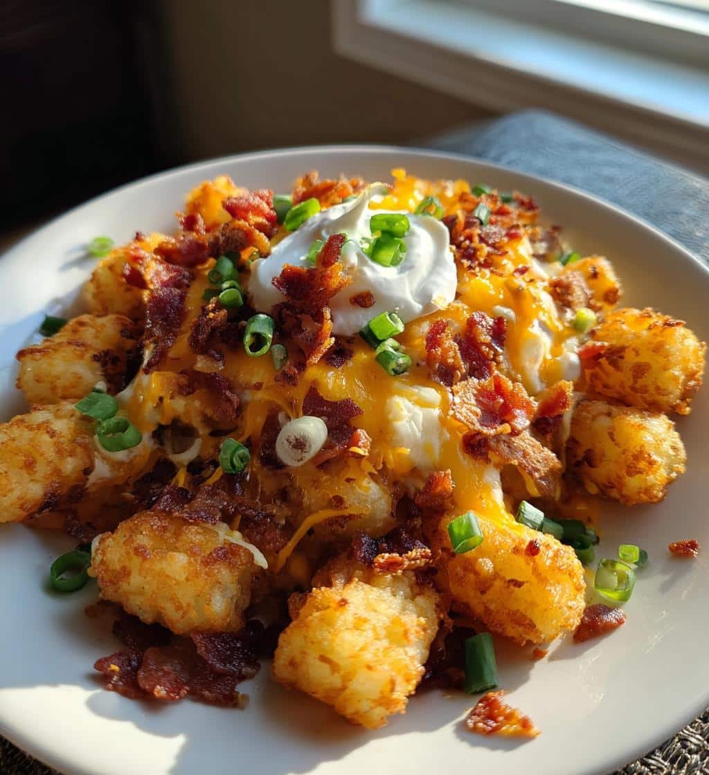 Air Fryer Tater Tots - Loaded Bacon - detail 1