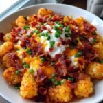 Air Fryer Tater Tots - Loaded Bacon