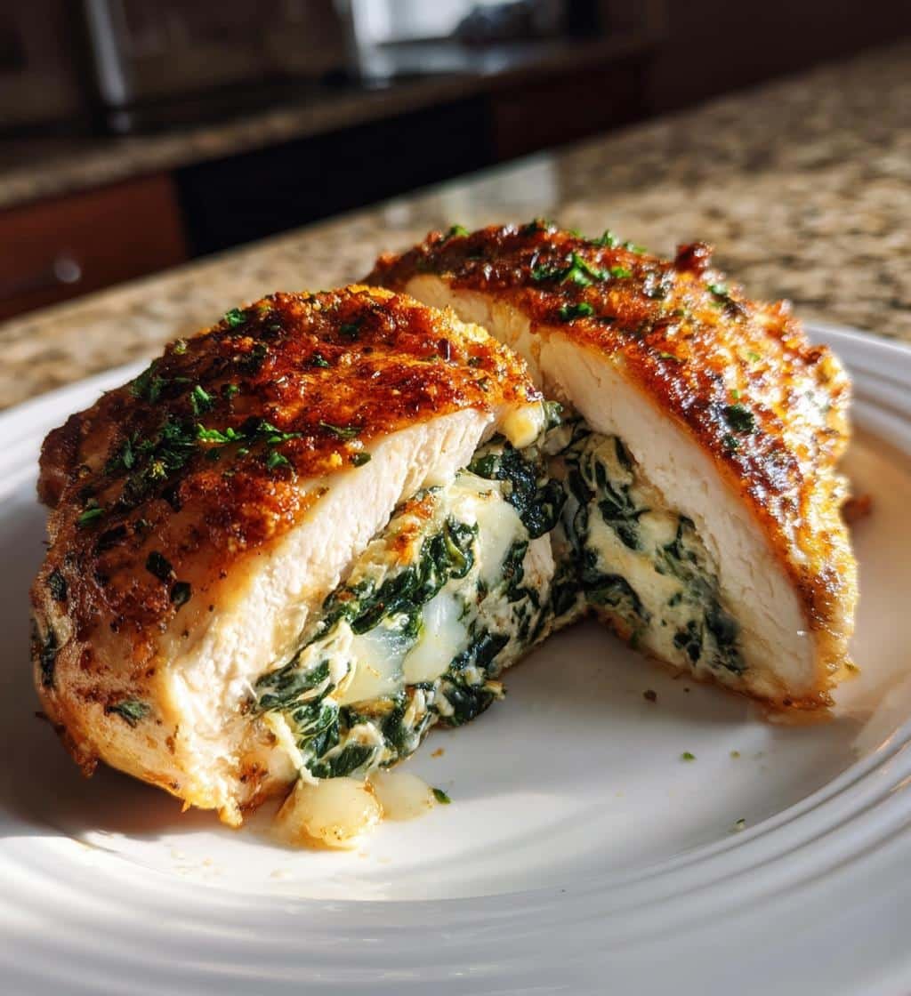 Air Fryer The Best Spinach Stuffed Chicken Breasts