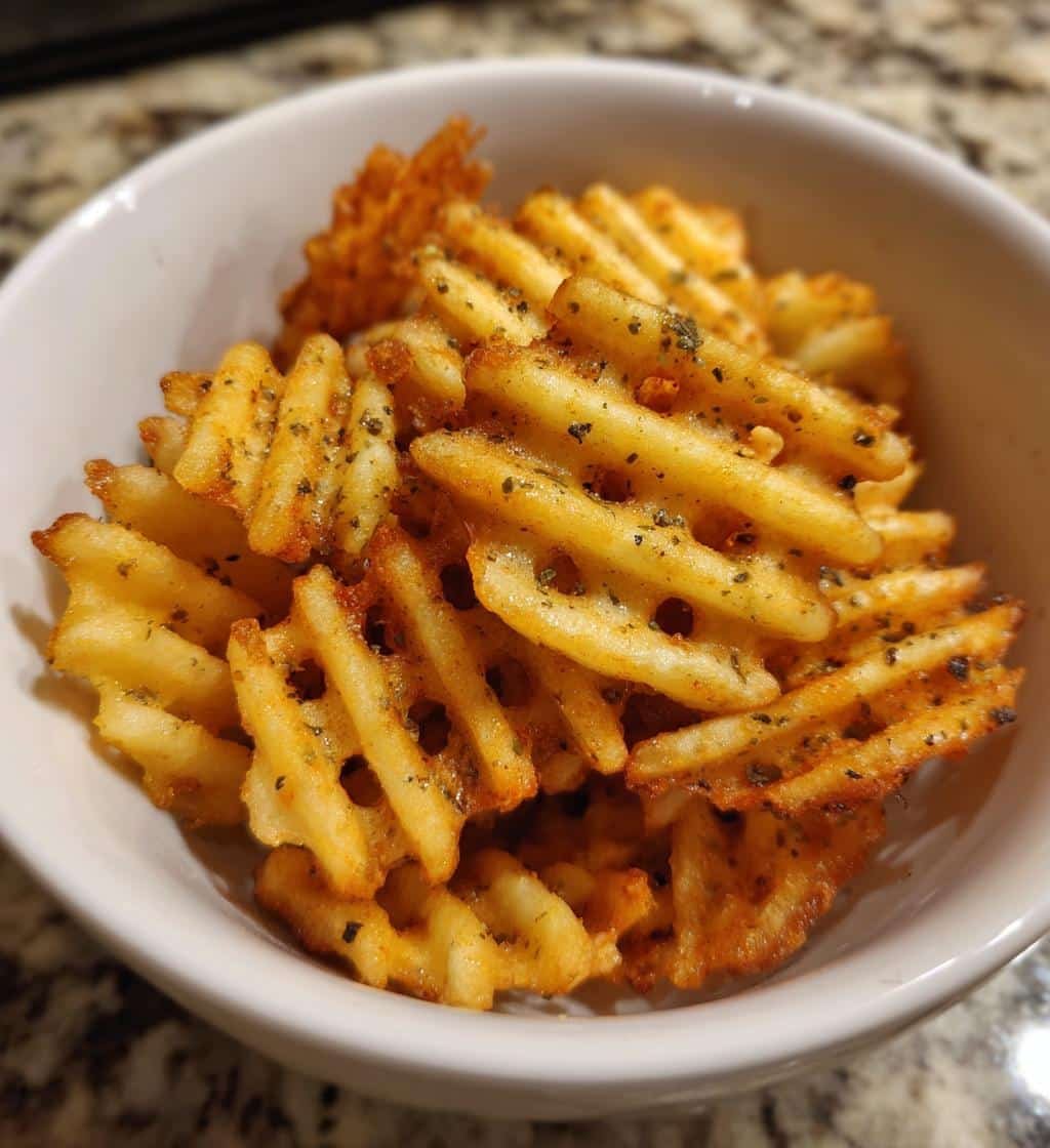 Air Fryer Waffle Fries - Seasoned