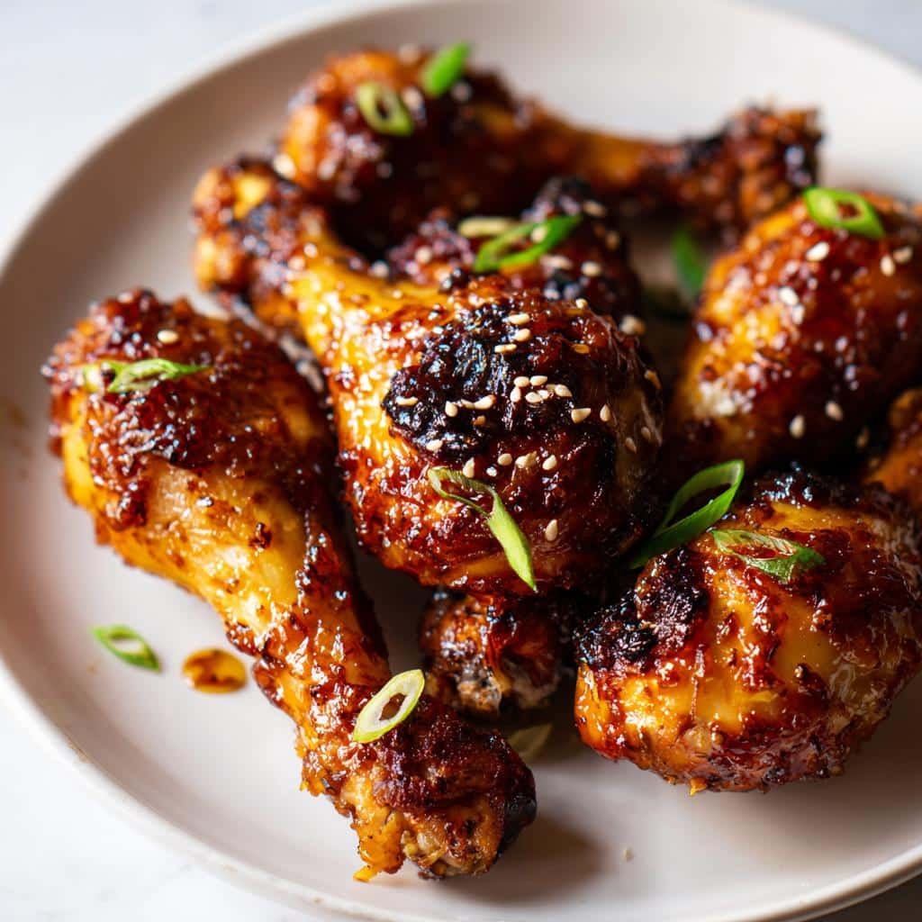 Asian Mustard Honey Air Fryer Drumsticks