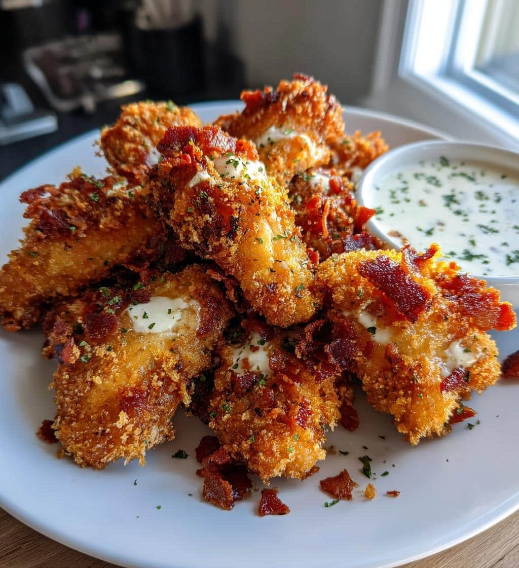 Delicious Bacon Ranch Air Fryer Wings - detail 1