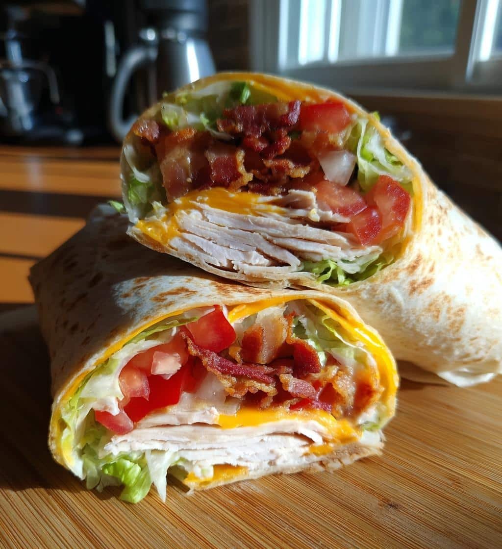Delicious Turkey Ranch Club Wrap