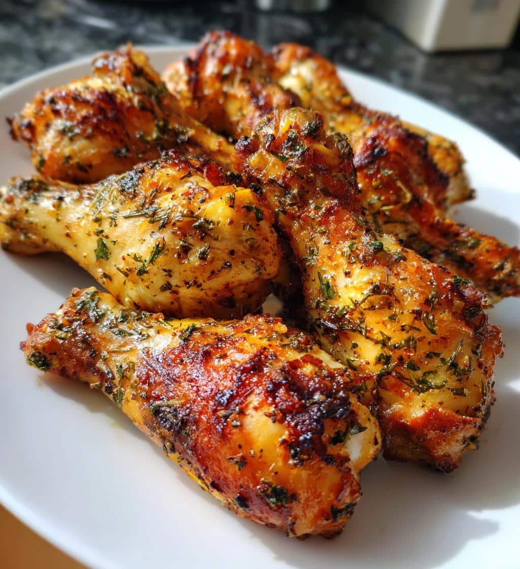 Garlic Herb Roasted Air Fryer Drumsticks