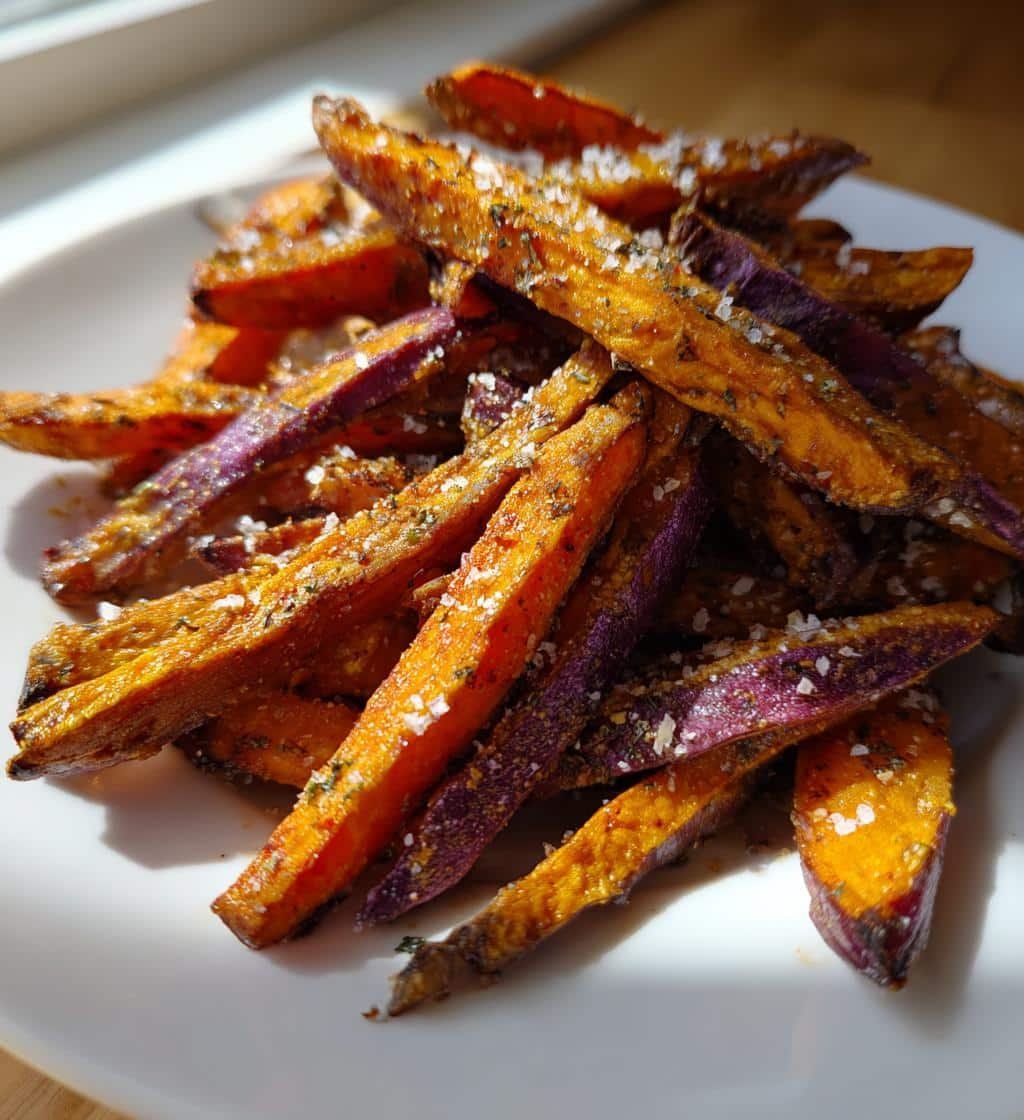 Homemade Air Fryer Purple Sweet Potato Fries - detail 1