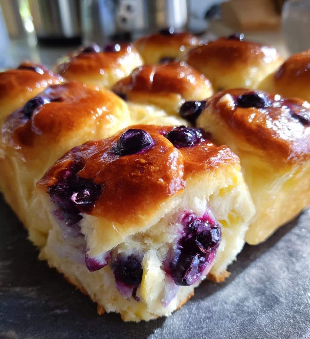 Lemon Blueberry Air Fryer Sweet Rolls - detail 1