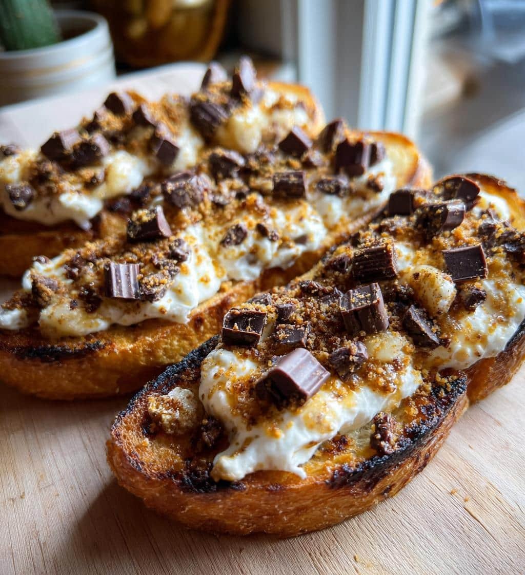 S’mores Cottage Cheese Dessert Air Fryer Toast - detail 1