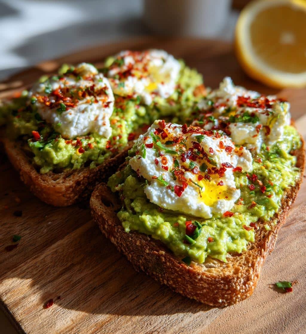 Spicy Avocado & Cottage Cheese Air Fryer Toast - detail 1