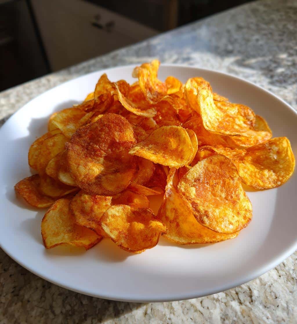 3-ingredient air fryer potato chips - detail 1
