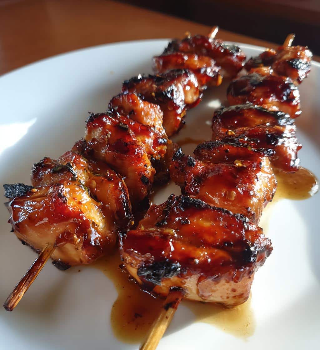 Air Fryer Bourbon Chicken Skewers - detail 1