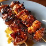 Air Fryer Bourbon Chicken Skewers
