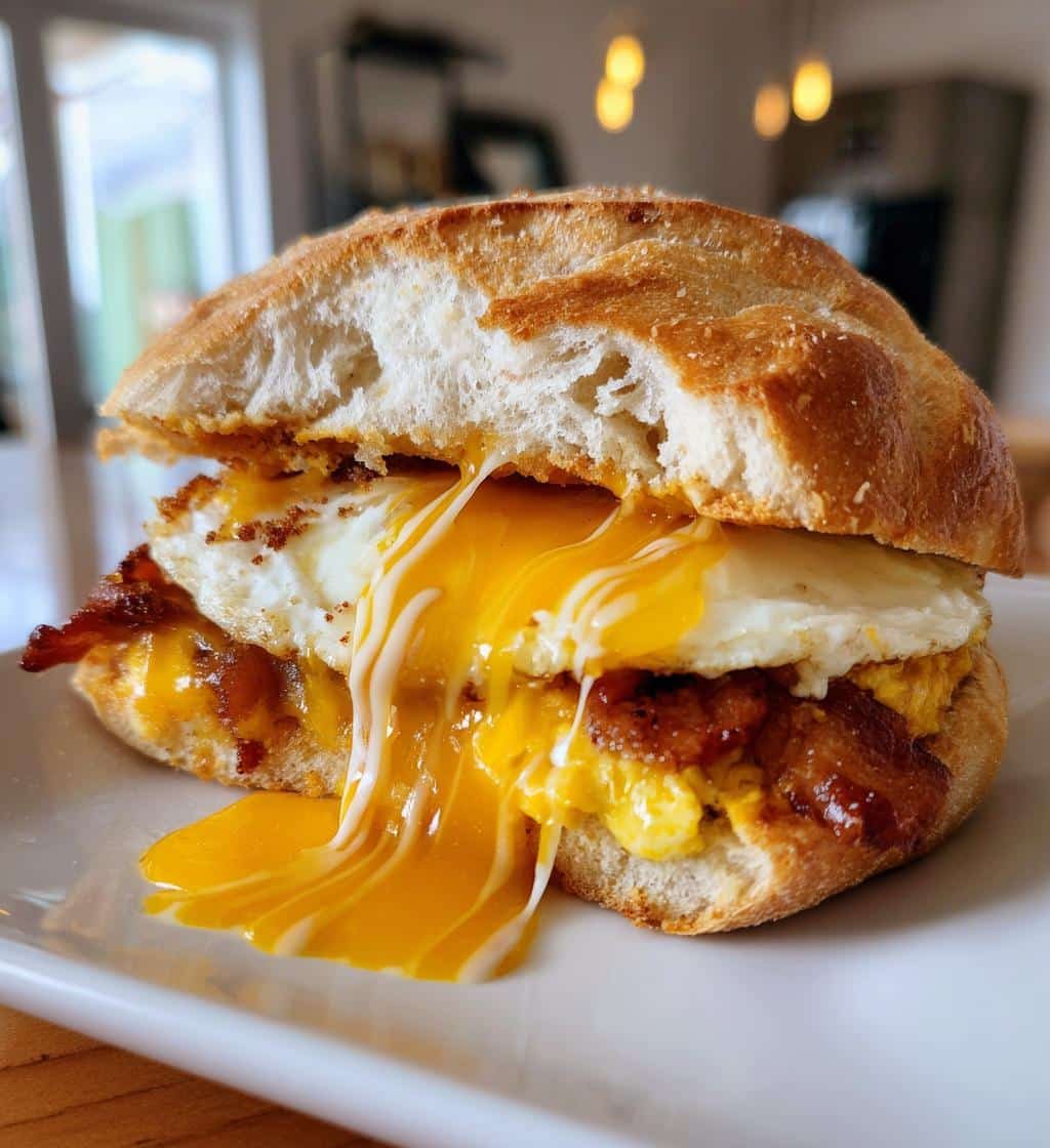 Air Fryer Cinnamon Roll Breakfast Sandwich - detail 1