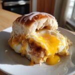 Air Fryer Cinnamon Roll Breakfast Sandwich