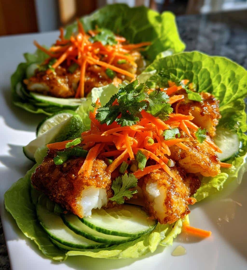 Air Fryer Cod Lettuce Wraps - detail 1