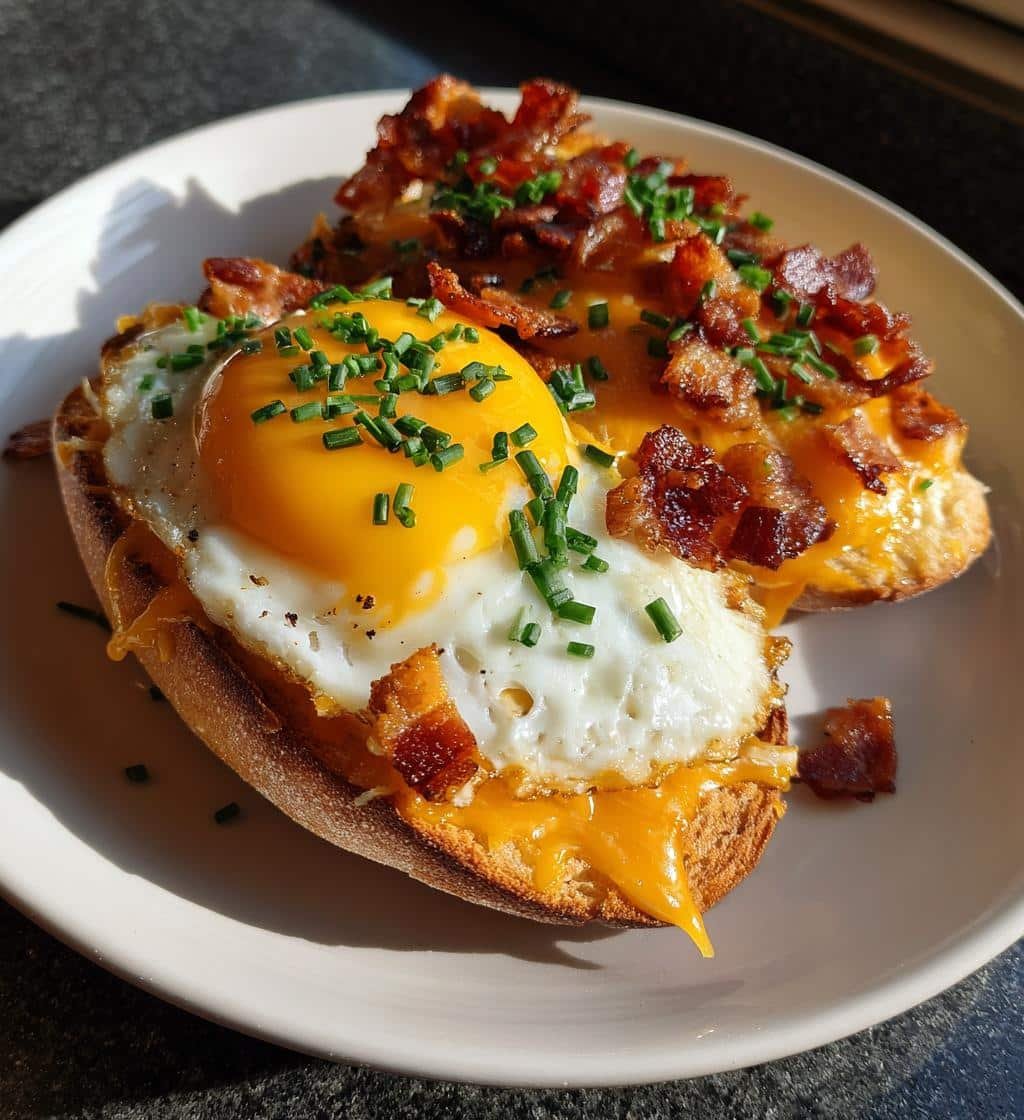 Air Fryer Cowboy Breakfast Bagels