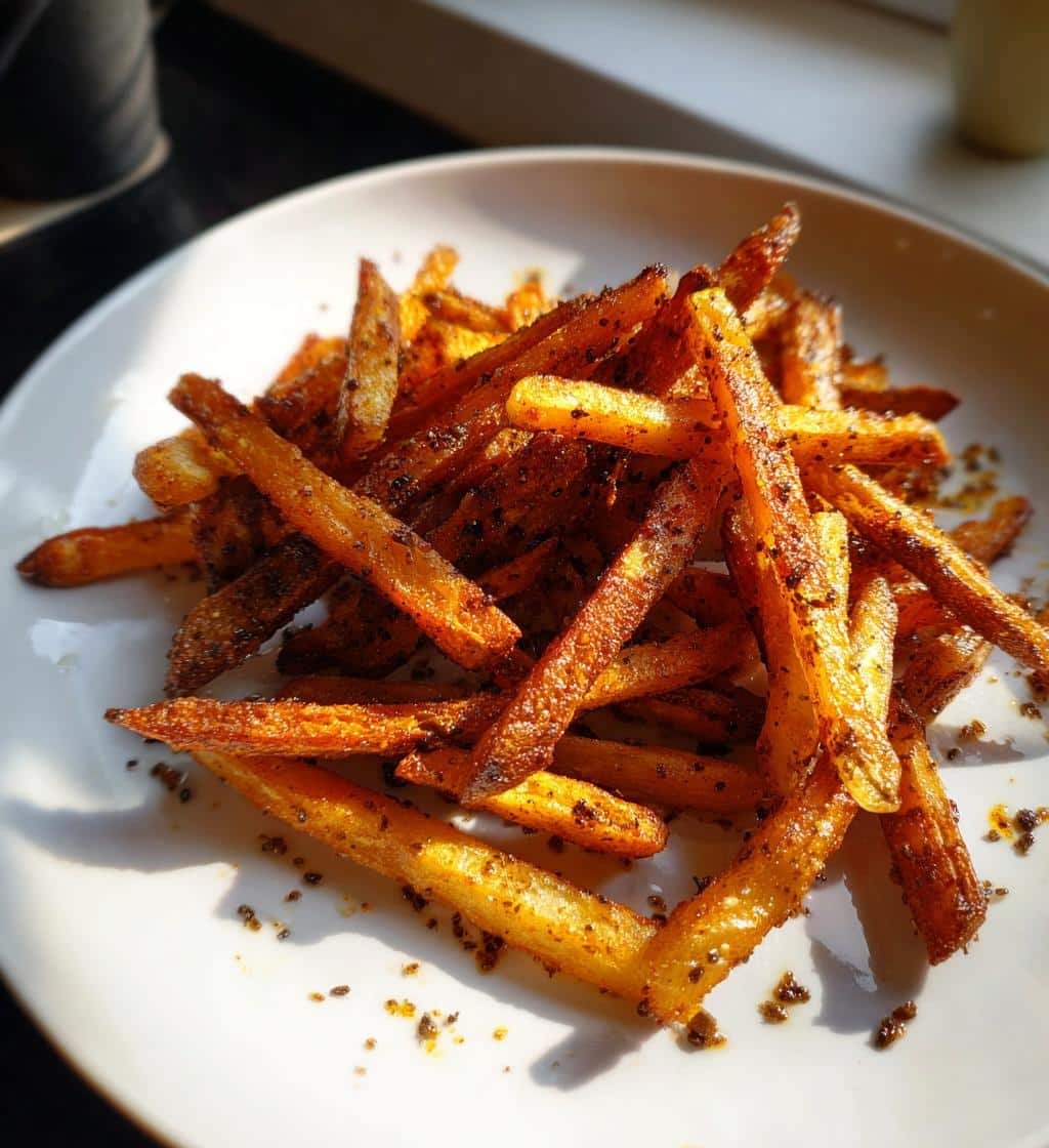 Air Fryer Crispy Black Garlic Fries