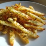 Air Fryer Crispy Lemon Herb Garlic Fries
