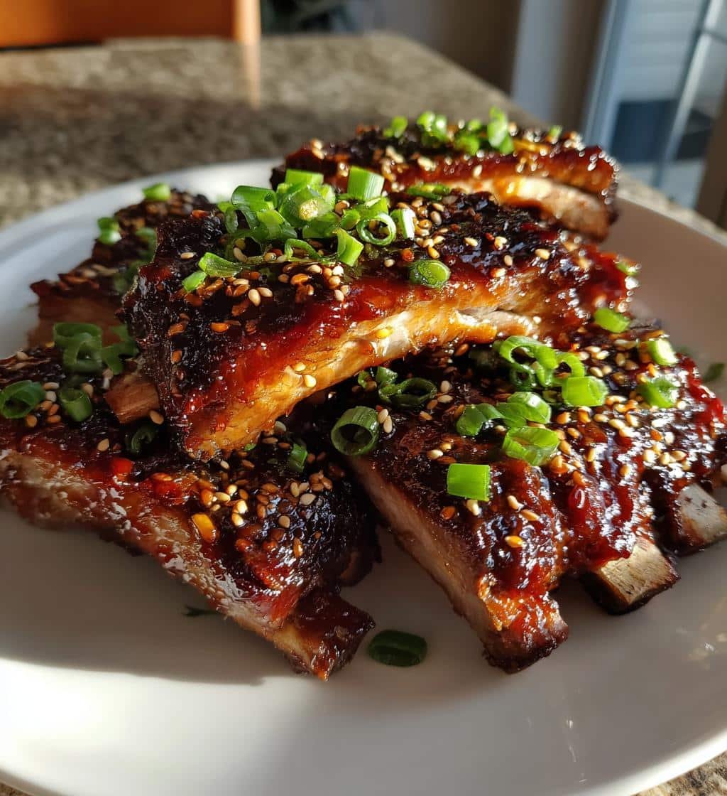 Air Fryer Delicious Sticky Asian Pork Ribs