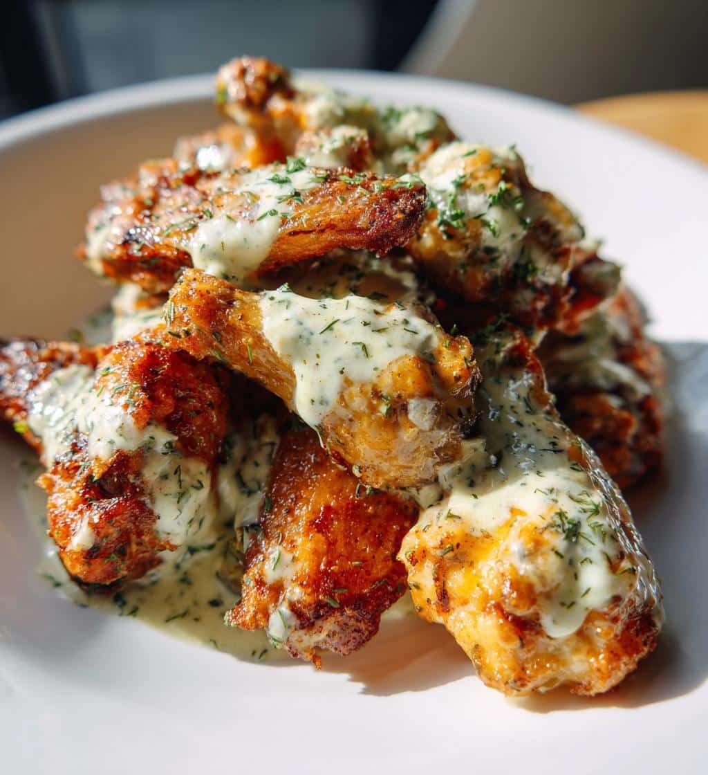Air Fryer Easy Dill Pickle Ranch Wings