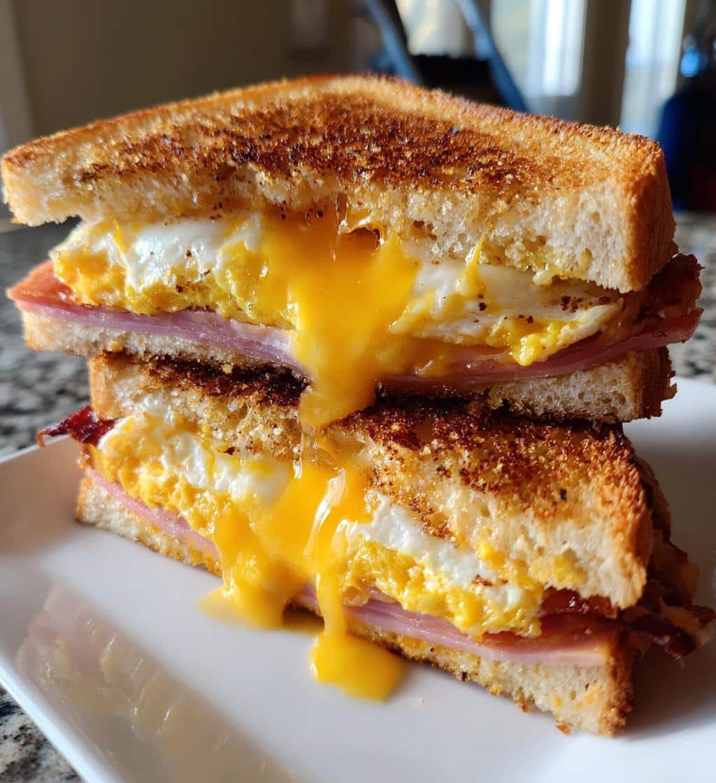 12-Minute Air Fryer Egg and Ham Breakfast Sandwich 4 Air Fryer Egg and Ham Breakfast Sandwich - detail 1