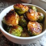 Air Fryer Honey garlic Brussels sprout bites
