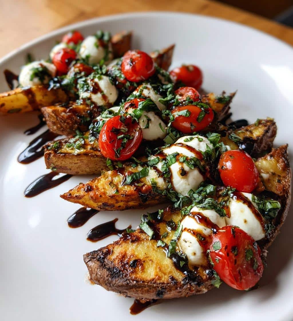 Air Fryer Loaded Caprese Wedges