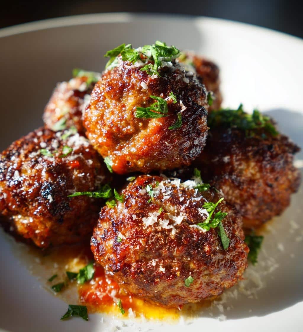Air Fryer Meatballs Italian