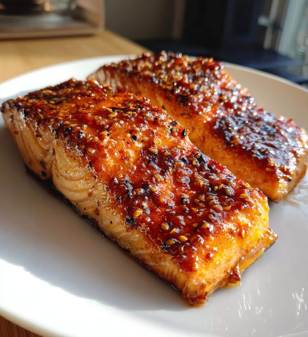 Air Fryer Perfect Honey Glazed Salmon