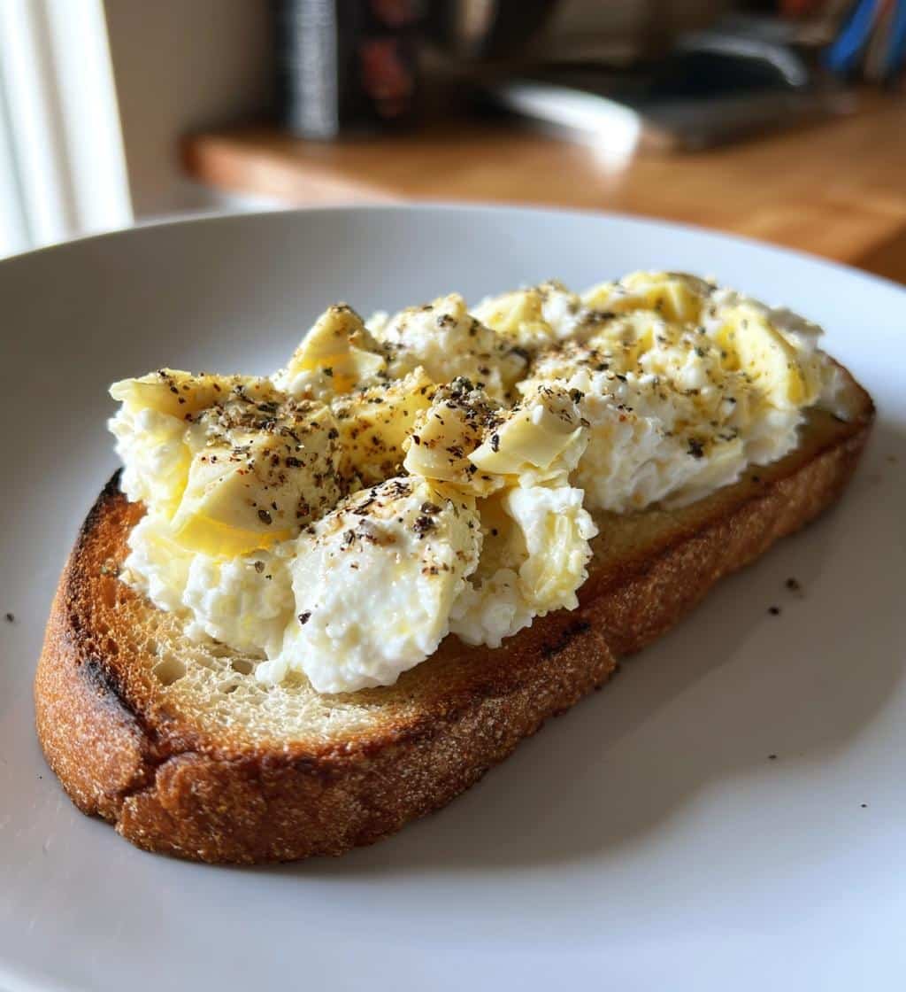 Air Fryer Ricotta Artichoke Toast