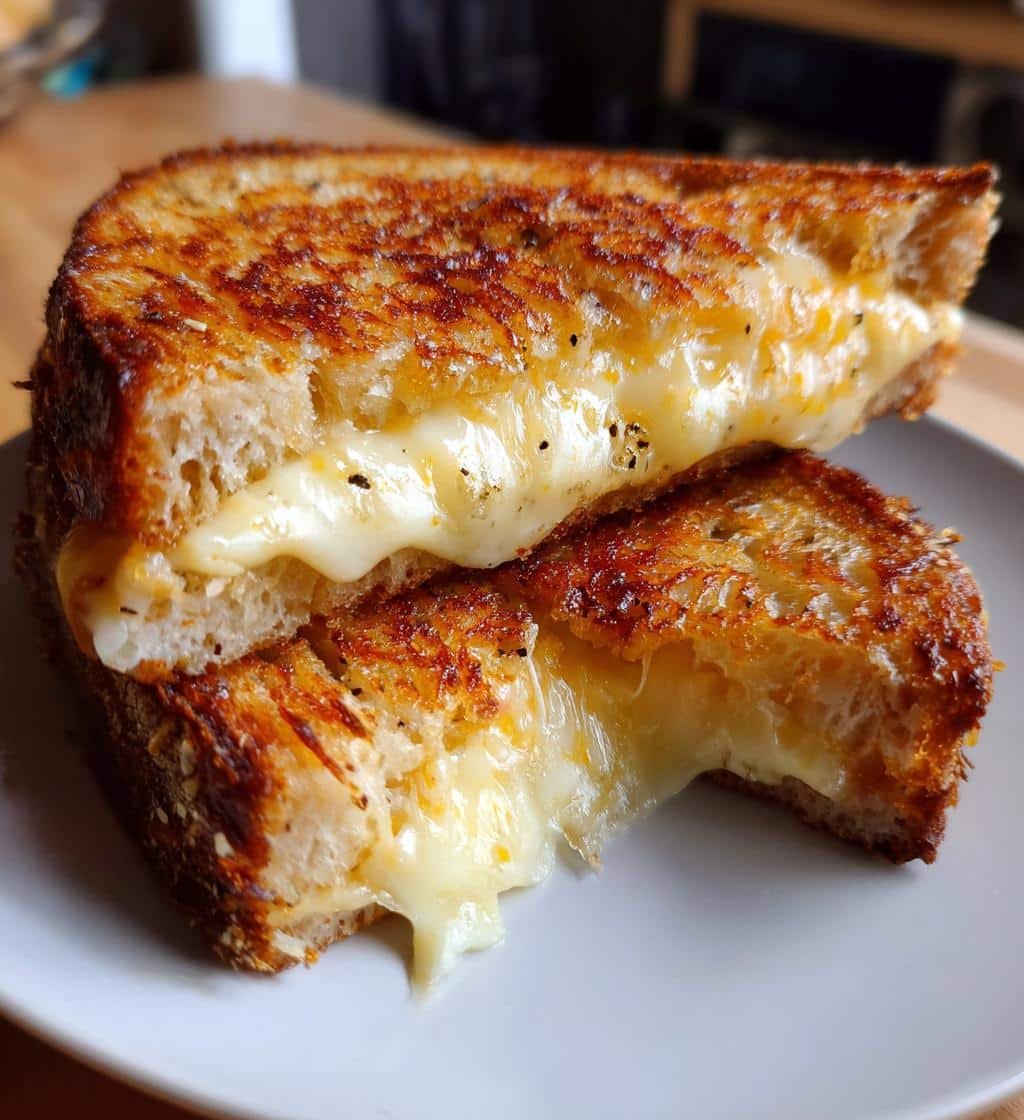 Air Fryer Rye Bread Grilled Cheese