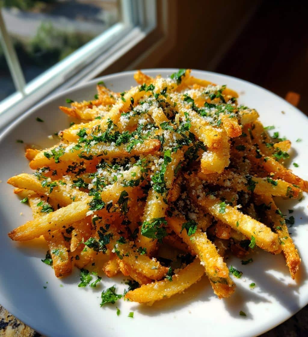 Air Fryer garlic parmesan fries
