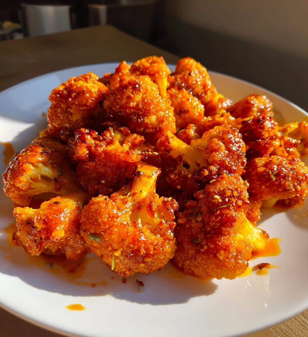 Air fryer cauliflower buffalo chips - detail 1