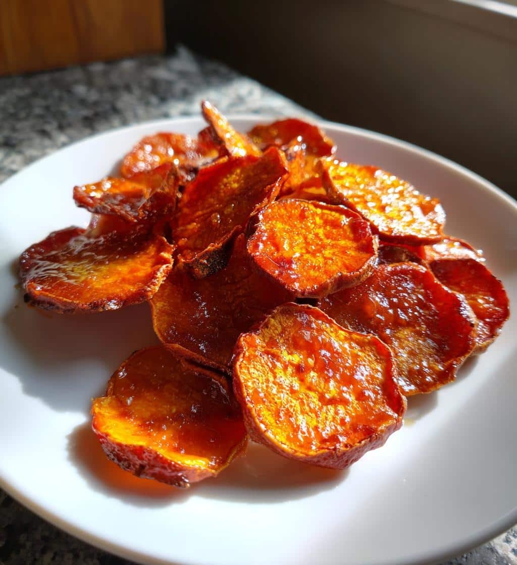 Air fryer maple chili sweet potato chips - detail 1