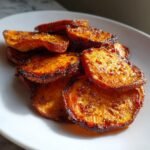 Air fryer maple chili sweet potato chips