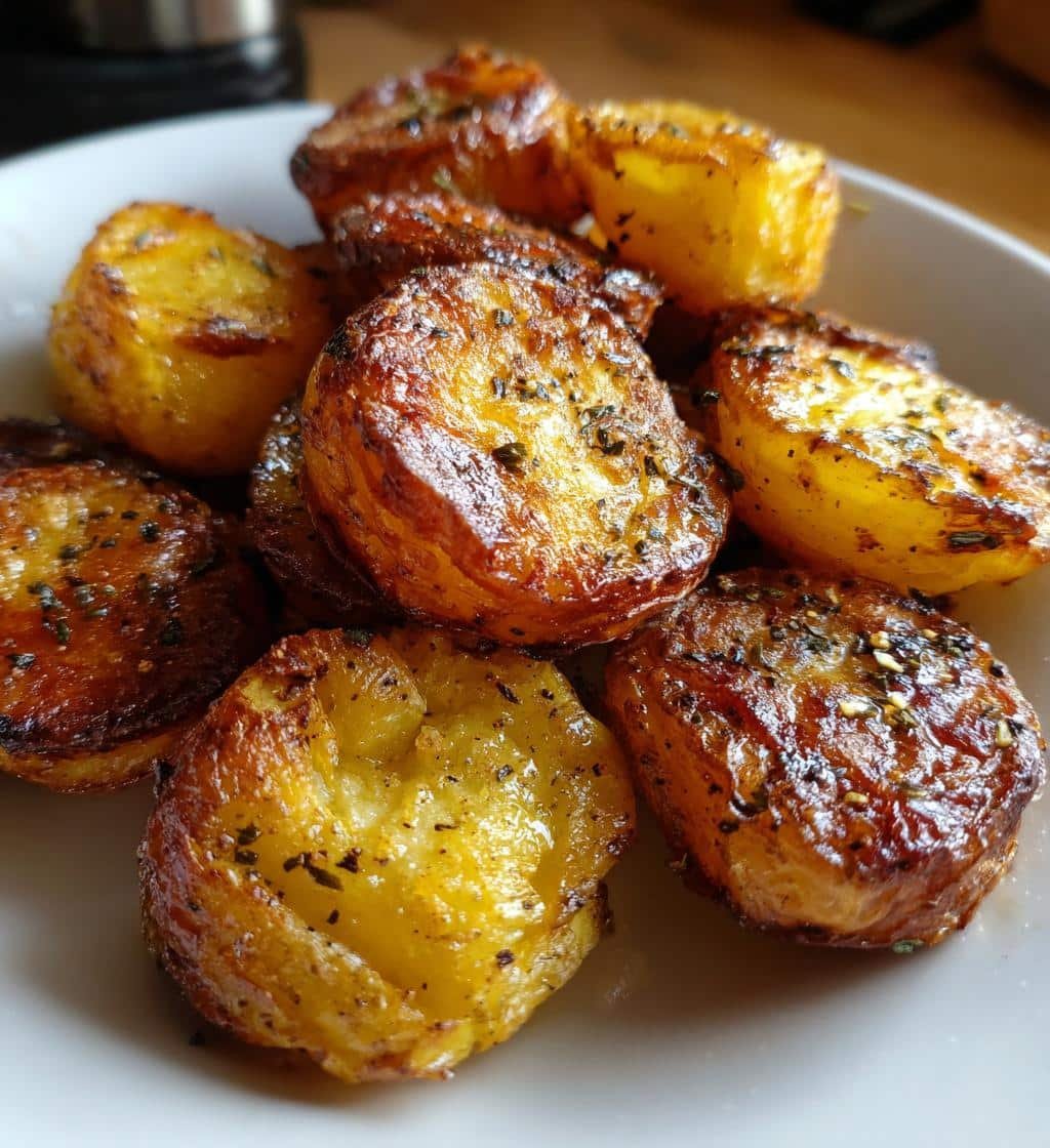 Air fryer smashed potato chips (mini smashed potatoes)