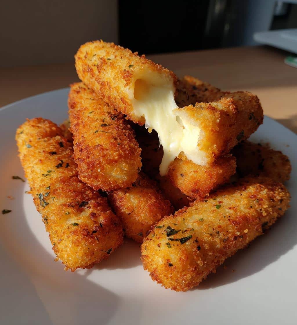 Perfect Crispy Homemade Air Fryer很难过 Mozzarella Sticks in 30 Minutes 4 Homemade Air Fryer Mozzarella Sticks - detail 1