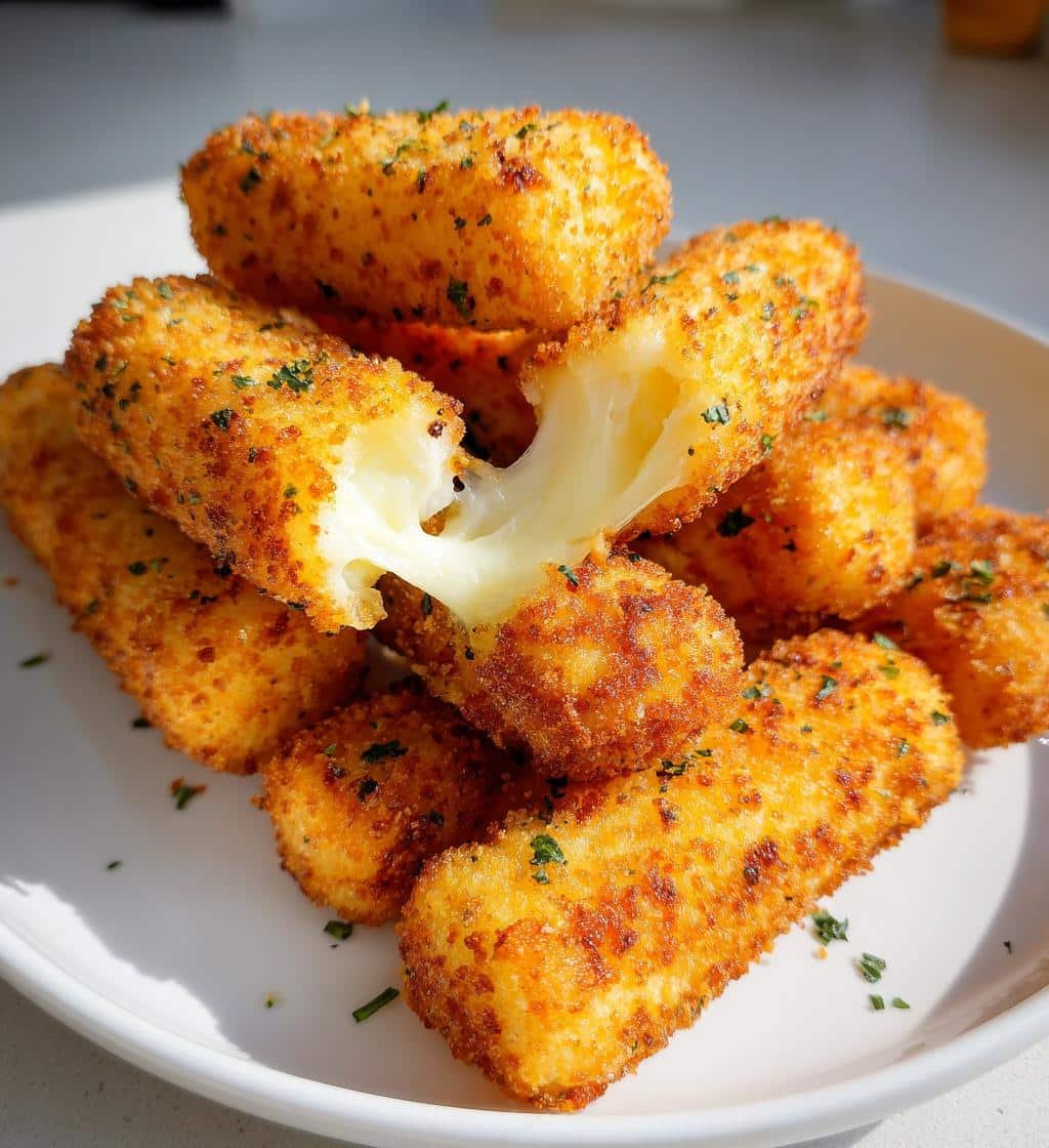 Homemade Air Fryer Mozzarella Sticks