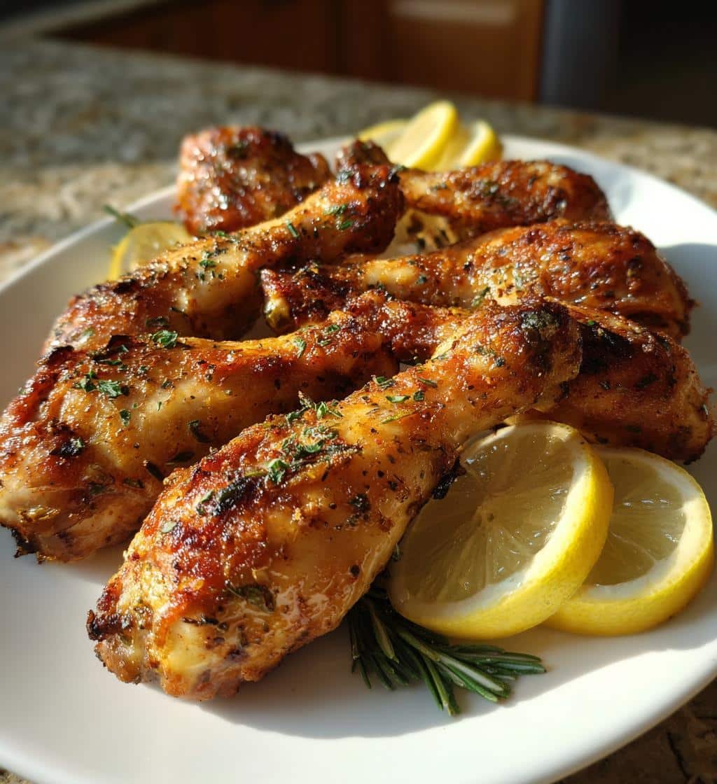 Lemon Pepper Oregano Air Fryer Drumsticks
