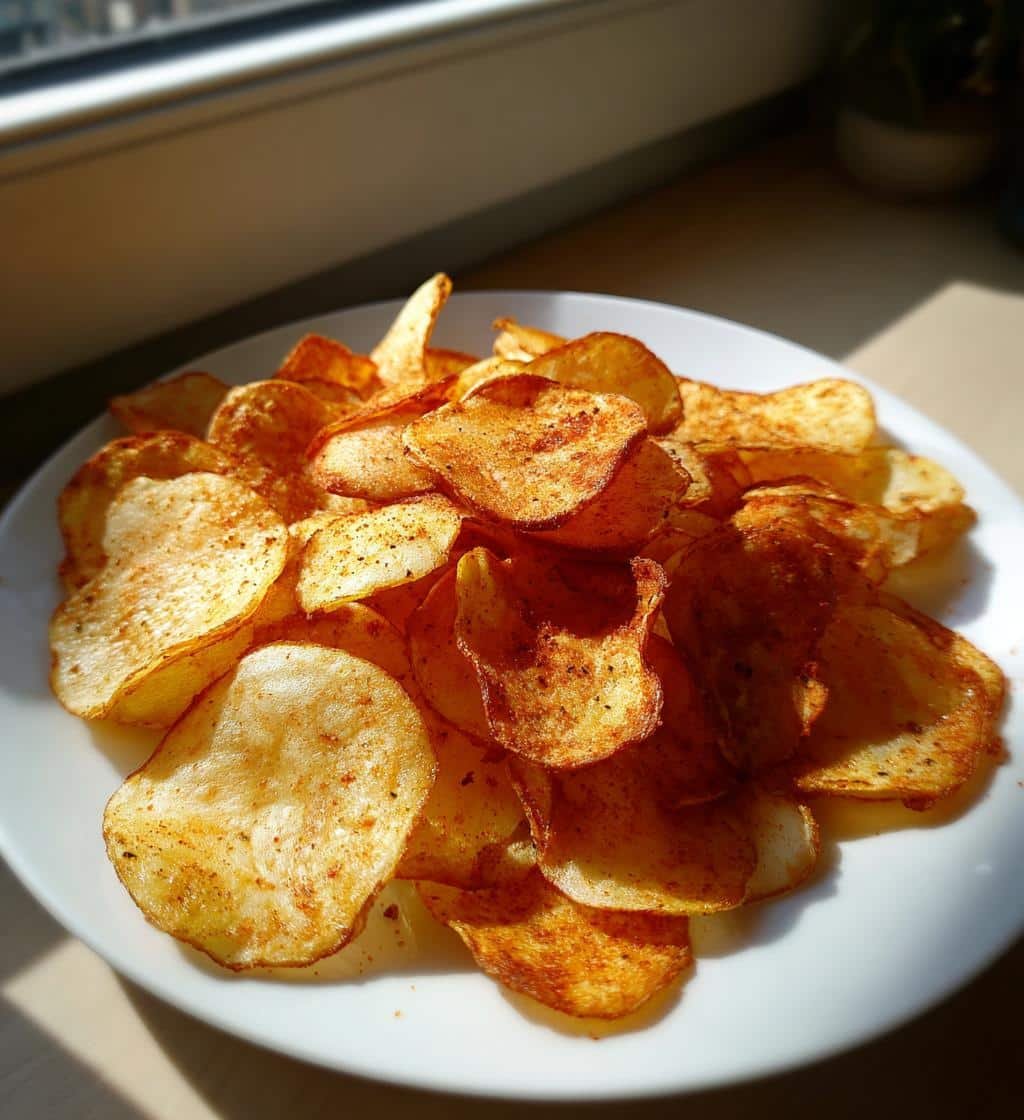 Old Bay air fryer potato chips - detail 1