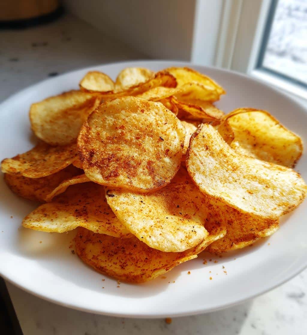Old Bay air fryer potato chips