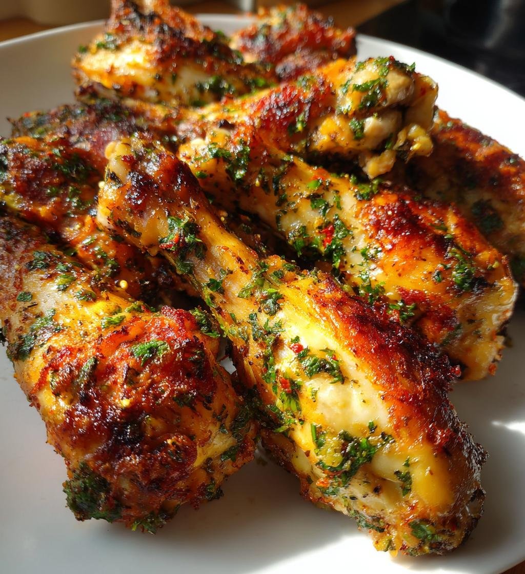Parsley Garlic Air Fryer Drumsticks