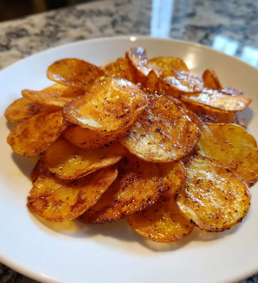 Quick Air fryer BBQ potato chips