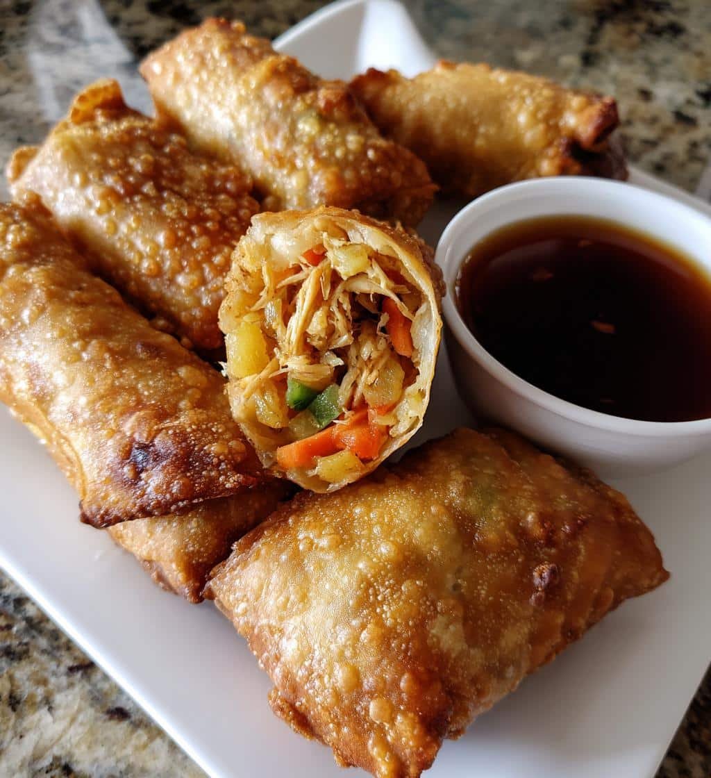 Teriyaki Chicken Pineapple Air Fryer Egg Rolls - detail 1