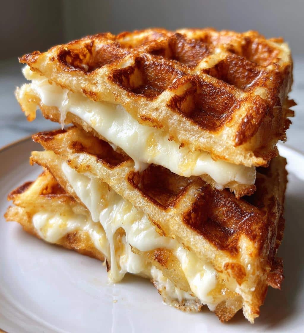 Waffled Air Fryer Grilled Cheese